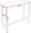 Monkey's Bartafel - Keukentafel - Bartafel Met Barkrukken - Hoge Tafel - Inclusief 2 Krukken - Zwart - Metalen Frame - 120 x 40 x 100 cm