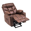MCombo 7286 Elektrische Sta‑Op Relaxfauteuil – Grijs Stof of Bruin Microvezel