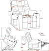 MCombo 7286 Elektrische Sta‑Op Relaxfauteuil – Grijs Stof of Bruin Microvezel