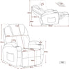 MCombo 7061 Relaxsessel – Elektrisch verstellbarer Massagesessel mit Heizung