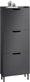 Schoenenkast Met 3 Kleppen, Schoenencommode, Schoenenrek, Schoenenkist, Gangkast, Opbergkast Voor Schoenen