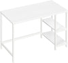 VASAGLE Bureau, computertafel, pc-tafel, bureautafel, met 2 planken aan de rechter- of linkerkant, voor kantoor, woonkamer, stalen frame, industrieel design