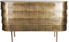 Stolik boczny Minooka Antique Gold 25,8x117x68,5CM - Luksusowy złoty prostokątny stolik