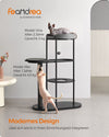 Krabpaal - modern kattenboom - metalen buizen - met kussen en platform - sisalstam - kattenspeelbal - voor kleine - grote - oude kat - klassiek zwart - 80 x 43 x 111 cm
