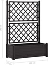 Medina Plantenbak met latwerk 100x43x142 cm PP antraciet