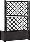Medina Plantenbak met latwerk 100x43x142 cm PP antraciet