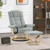 Luxuriöser Relaxsessel – Liegefunktion – mit Hocker – Kunstleder – 360 Grad – Schwarz – Fernsehsessel – 75 x 77 x 103 cm