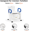 MCombo M212W Elektrische opstahulp, toiletbrilverhoging met armleuningen, toiletlift, toiletframe voor senioren in de badkamer, 145 kg belastbaar, metaal, wit