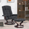 Luxuriöser Relaxsessel – Liegefunktion – mit Hocker – Kunstleder – 360 Grad – Schwarz – Fernsehsessel – 75 x 77 x 103 cm