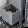 FRG126 Badkamermeubel Hoge Kast voor Badkamer Badkamerrek met Voetkussen Badkamer - 2 Lades - 30x30x145cm