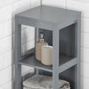 FRG126 Badkamermeubel Hoge Kast voor Badkamer Badkamerrek met Voetkussen Badkamer - 2 Lades - 30x30x145cm