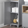 BZR147 Badkamerkast, smalle plank, badkamerkast, opbergkast voor badkamer, met 2 deuren en 2 vakken, 30 x 30 x 170 cm