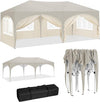 3 x 6 m Easy Up Partyzelt - Faltbare Partyzelte - Pavillon - Wasserfestes Partyzelt - Easy-Up-Mechanismus aus Metall - UV-Schutzfaktor 50+ - Partyzelt mit 6 abnehmbaren Seitenwänden