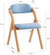 SoBuy Klapstoel - Modern - Hout - Blauw - 47x60x77cm