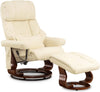 MCombo 9068 Elektrischer Massagesessel mit Hocker - Kunstleder - 360° drehbar - verstellbare Liegefunktion