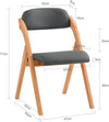 SoBuy Klapstoel - Modern - Hout - Blauw - 47x60x77cm
