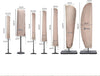 Parasolhoes voor Outsunny parasol 460x270 beige