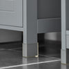 FRG126 Badkamermeubel Hoge Kast voor Badkamer Badkamerrek met Voetkussen Badkamer - 2 Lades - 30x30x145cm