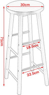 Monkey's Bartafel - Keukentafel - Bartafel Met Barkrukken - Hoge Tafel - Inclusief 2 Krukken - Zwart - Metalen Frame - 120 x 40 x 100 cm