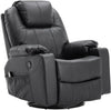 MCombo 7050 Massagesessel – Echtleder mit Heizung, Massage &amp; 360° Drehfunktion