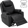 MCombo 7050 Massagesessel – Echtleder mit Heizung, Massage &amp; 360° Drehfunktion