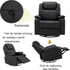 MCombo 7050 Massagesessel – Echtleder mit Heizung, Massage &amp; 360° Drehfunktion