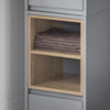 BZR147 Badkamerkast, smalle plank, badkamerkast, opbergkast voor badkamer, met 2 deuren en 2 vakken, 30 x 30 x 170 cm