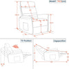 MyGoodHome Relaxfauteuil met Massage & Verwarming - Elektrische TV Stoel met 270° Draai- en Kantelfunctie (Lichtgrijs)