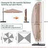 Parasolhoes voor Outsunny parasol 460x270 beige