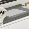 Kattenbak, Kattenkast, Kattenkennel met 2 deuropening en 3 Kommen, Houten Kattenhuis met Zij-ingang, Schoenenbank, Schoenenrek, Schoenenkruk, Hal Lage Kast met Kussen, 90x36x44cm, Wit, FSR136-W