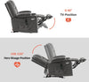 MyGoodHome Elektrische Relaxstoel met Ligfunctie, Massage & Verwarming - TV Stoel - Grijs/Donkergrijs/Beige