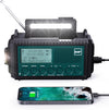DAB/FM z baterią 5000mAh, przenośne radio solarne z latarką LED i lampką do czytania, radio budowlane DAB+ IPX4, radio awaryjne i alarm SOS, odpowiednie do wędrówek pieszych, biwakowania i na zewnątrz 