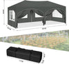3 x 6 m Easy Up Partyzelt - Faltbare Partyzelte - Pavillon - Wasserfestes Partyzelt - Easy-Up-Mechanismus aus Metall - UV-Schutzfaktor 50+ - Partyzelt mit 6 abnehmbaren Seitenwänden