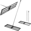 MyGoodHome Professionele Gazonrakel 90x30 cm met Steel – Nivelleringshark van Metaal voor Gazononderhoud – Gazonnivelleringshark & Gazonplanner