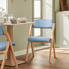 SoBuy Klapstoel - Modern - Hout - Blauw - 47x60x77cm
