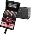 Make Up Koffer Meisjes Met Inhoud 82-Delig - Make Up Koffer Kinderen - Make Up Koffer Gevuld - Cosmetica Koffer - Beautycase Meisjes - Veganistische Cosmetica - Zwart - ‎24 x 19 x 17 cm