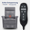 MyGoodHome Relaxfauteuil met Massage & Verwarming - Elektrische TV Stoel met 270° Draai- en Kantelfunctie (Lichtgrijs)