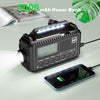 DAB/FM z baterią 5000mAh, przenośne radio solarne z latarką LED i lampką do czytania, radio budowlane DAB+ IPX4, radio awaryjne i alarm SOS, odpowiednie do wędrówek pieszych, biwakowania i na zewnątrz 