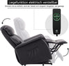 Entspannungssessel 7299 mit Stehhilfe und Liegefunktion, elektrisch verstellbar, Fernsehsessel für Senioren und Wohnzimmer-Kunstleder 