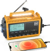 DAB/FM z baterią 5000mAh, przenośne radio solarne z latarką LED i lampką do czytania, radio budowlane DAB+ IPX4, radio awaryjne i alarm SOS, odpowiednie do wędrówek pieszych, biwakowania i na zewnątrz 