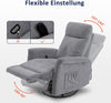 MyGoodHome Relaxfauteuil met Massage & Verwarming - Elektrische TV Stoel met 270° Draai- en Kantelfunctie (Lichtgrijs)