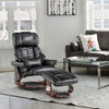 MCombo 9068 Elektrischer Massagesessel mit Hocker - Kunstleder - 360° drehbar - verstellbare Liegefunktion