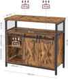 Sideboard, keukenkastje, opbergkastje, met 2 schuifdeuren, verstelbare plank, industrieel, voor woonkamer