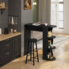 Barkruk, Bistrokruk, Barkruk, Stevig stalen frame, MDF, Zwart, Verpakking van 4