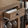 Keukeneiland - Keukenkast - Keuken Werktafel - Opbergkast – Dressoir Met 3 Planken, 2 Lades, Deur, Glashouder En Flessenhouder