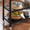 Keukentrolley Met Roestvrij Stalen Plaat Gangkast Sideboard Bijzettafel