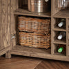 Keukeneiland - Keukenkast - Keuken Werktafel - Opbergkast – Dressoir Met 3 Planken, 2 Lades, Deur, Glashouder En Flessenhouder