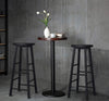 Barkruk, Bistrokruk, Barkruk, Stevig stalen frame, MDF, Zwart, Verpakking van 4