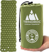 Trinordic campingmat uiterst lichte opblaasbare slaapmat met kussen, opvouwbaar opblaasbaar licht eenpersoonsbed, draagbaar luchtkussen, voor buiten, backpacken, wandelen, reizen