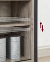 Sideboard, keukenkastje, opbergkastje, met 2 schuifdeuren, verstelbare plank, industrieel, voor woonkamer